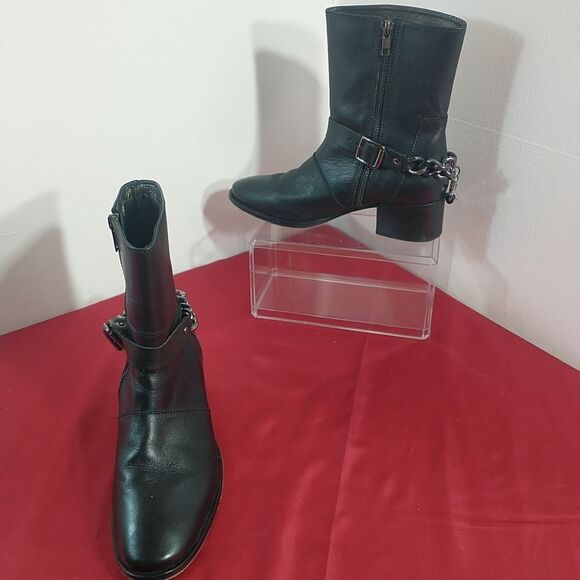 Comptoir des Cotonniers Ankle Women's SZ 7.5 Boots Booties Black Leather 38. - Picture 1 of 12